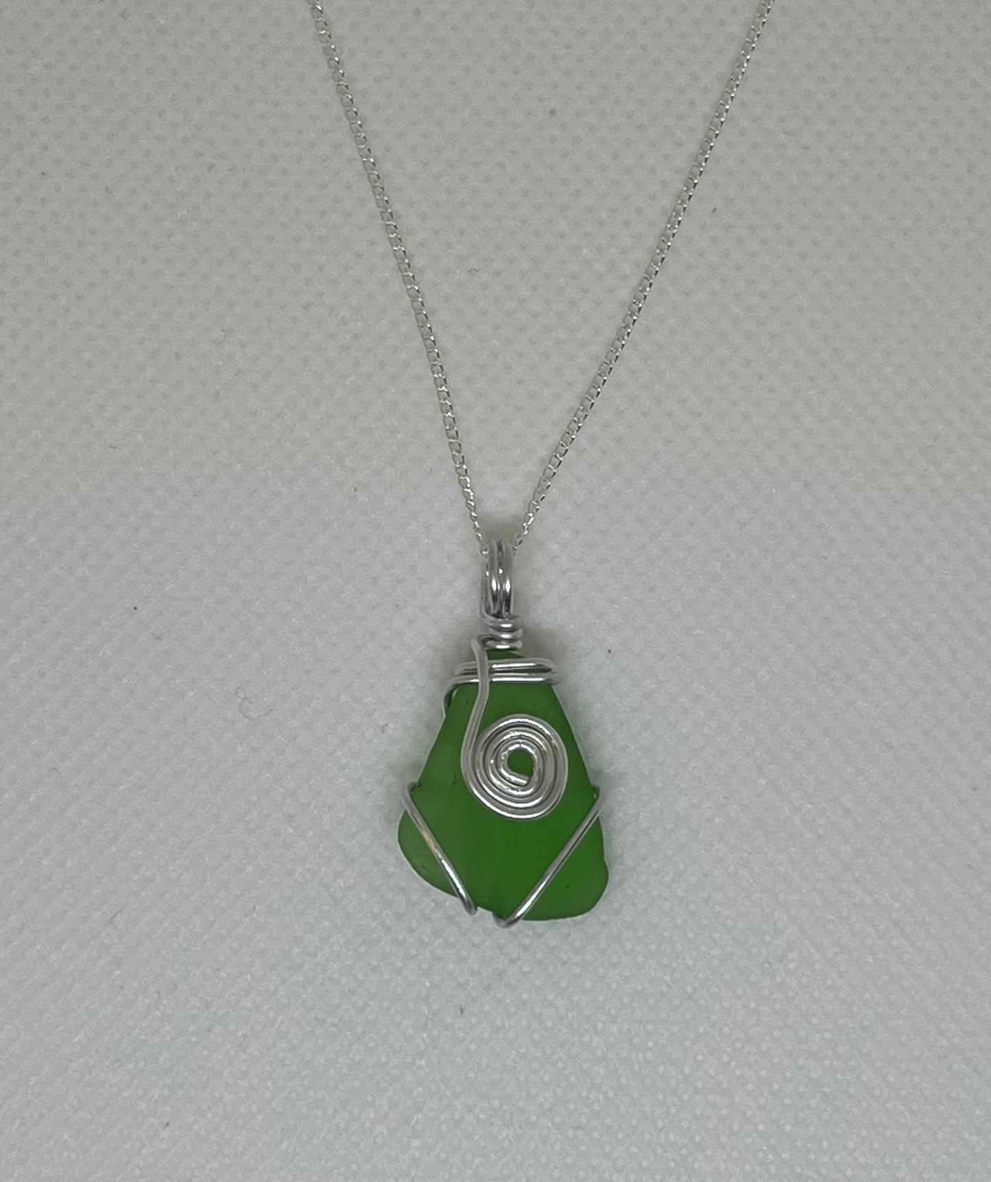 Esmeralda Sea Glass Pendant Necklace