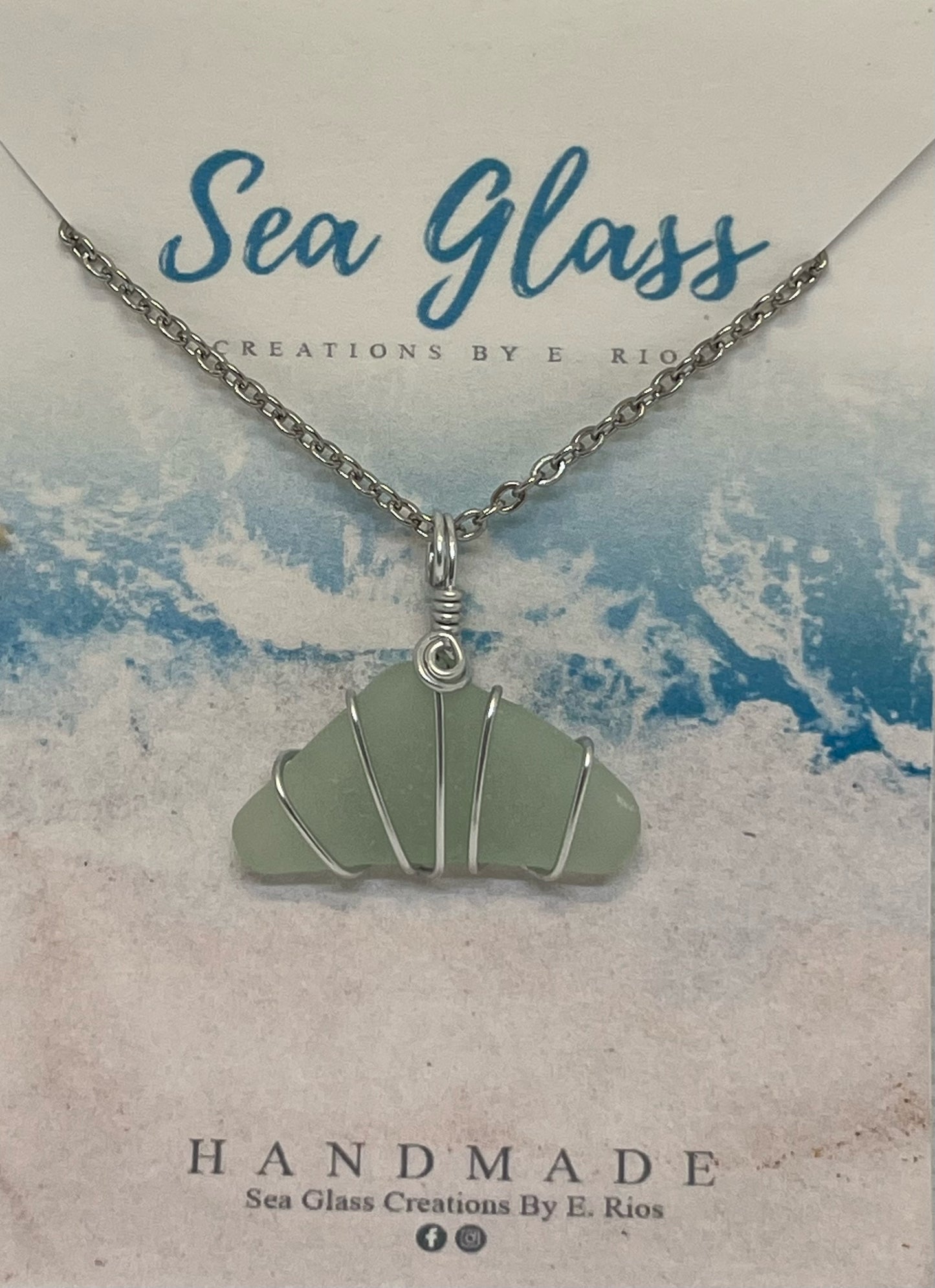 Sea Foam Sea Glass Necklace